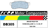 BRAKE PADS SM305 TO SUIT HONDA BALLADE 1.3, 1.5, SS, ST 1980-1984