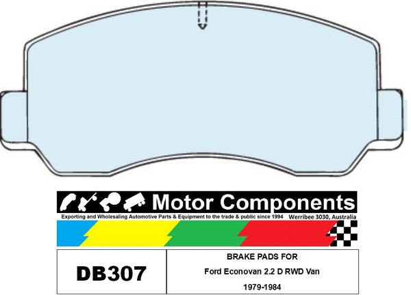 BRAKE PADS SM307 TO SUIT Ford - Econovan 2.2 D RWD Van 1979-1984