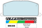 BRAKE PADS FDB0308M TO SUIT Toyota & Holden 1982-2002