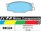 BRAKE PADS SM324 TO SUIT Isuzu Aska 1.8, 2.0 L 1983-1988