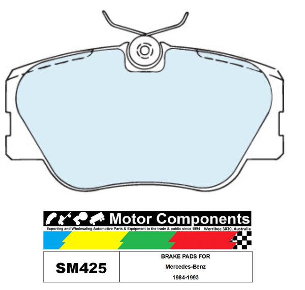 BRAKE PADS SM425 TO SUIT Mercedes-Benz 1984-1993
