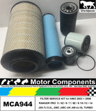 FILTER KIT for HINO RANGER PRO JC08C JC08C-UK JC05-TJ JC08C-UJ 2003>2008