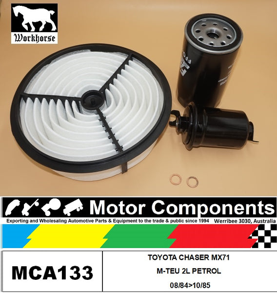 FILTER SERVICE KIT for TOYOTA CHASER MX71 M-TEU 2L PETROL 08/84>10/85