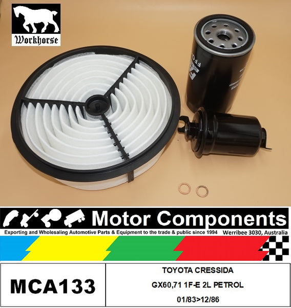 FILTER SERVICE KIT for TOYOTA CRESSIDA GX60,71 1F-E 2L PETROL 01/83>12/86