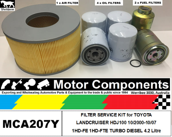 Filter Service Kit for Landcruiser HDJ100R Turbo Diesel 4.2L 1HD-FTE 2000-07