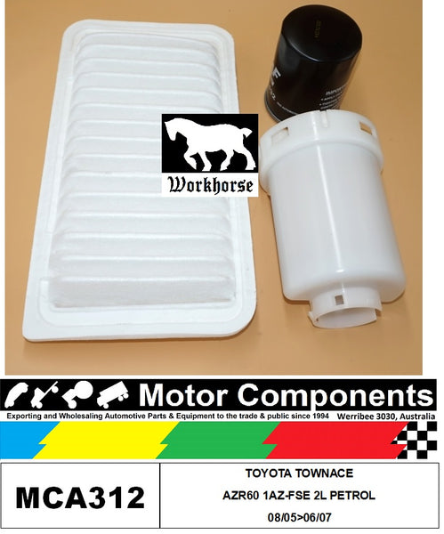 FILTER SERVICE KIT FOR TOYOTA TOWNACE AZR60 1AZ-FSE 2L PETROL 08/05>06/07