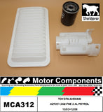 FILTER SERVICE KIT FOR TOYOTA AVENSIS AZT251 2AZ-FSE 2.4L PETROL 10/03>12/08
