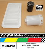 FILTER SERVICE KIT FOR TOYOTA AVENSIS AZT251 2AZ-FSE 2.4L PETROL 10/03>12/08