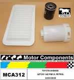 FILTER SERVICE KIT FOR TOYOTA AVENSIS AZT255 1AZ-FSE 2L PETROL 02/04>09/09