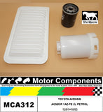 FILTER SERVICE KIT FOR TOYOTA AVENSIS ZRT272 3ZR-FAE 2L PETROL 09/09 ON