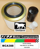 FILTER SERVICE KIT FOR TOYOTA TARAGO YR20 2WD 2YC 1,8L PETROL 03/83>02/84
