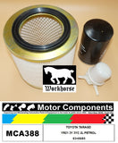 FILTER SERVICE KIT FOR TOYOTA TARAGO YR21 3Y 3YC 2L PETROL 83>08/85