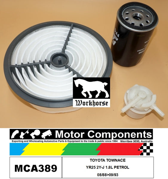 FILTER SERVICE KIT FOR TOYOTA TOWNACE YR25 2Y-J 1.8L PETROL 08/88>09/93
