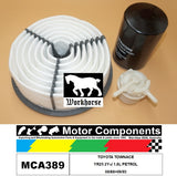 FILTER SERVICE KIT FOR TOYOTA TOWNACE YR25 2Y-J 1.8L PETROL 08/88>09/93
