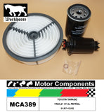 FILTER SERVICE KIT FOR TOYOTA TARAGO YR20,21 3Y 2L PETROL 01/87>12/92