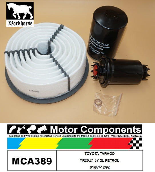 FILTER SERVICE KIT FOR TOYOTA TARAGO YR20,21 3Y 2L PETROL 01/87>12/92