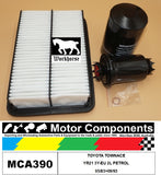 FILTER SERVICE KIT FOR TOYOTA TOWNACE YR21 3Y-EU 2L PETROL 05/83>09/93