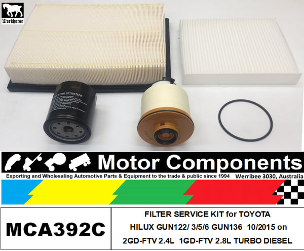 FILTER SERVICE KIT for TOYTA HILUX GUN122R GUN123R GUN125R GUN126R GUN136R