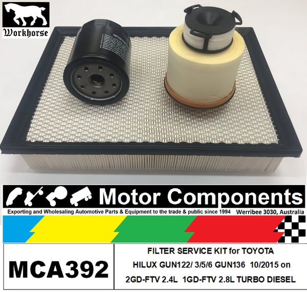 FILTER SERVICE KIT for TOYTA HILUX GUN122R GUN123R GUN125R GUN126R GUN136R