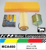 SPARK PLUGS & FILTER KIT Oil Air Fuel for PEUGEOT 207 A7 ET3J4 1.4L Petrol	2/07