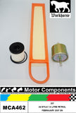 FILTER SERVICE KIT for PEUGEOT 207 A8 ET3J4 1.6 LITRE PETROL 02/07 ON
