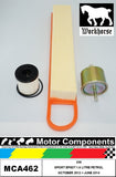 FILTER SERVICE KIT for PEUGEOT 208 SPORT EP6DT 1.6 LITRE PETROL 10/12 > 05/14