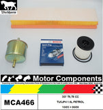 SPARK PLUGS & FILTER KIT for PEUGEOT 307 T6,T6 CC TU5JP4 1.6L PETROL 10/05 > 06/
