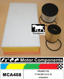 FILTER SERVICE KIT FOR PEUGEOT 308 T7 HDI DW1-C2 2L TD 07/09>09/14