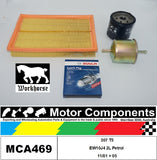 SPARK PLUGS & FILTER SERVICE KIT for PEUGEOT 307 T5 EW10J4 2L Petrol 11/01 > 05