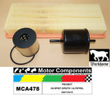 FILTER SERVICE KIT FOR PEUGEOT 308 EP6DT, EP6DTS 1.6L PETROL 09/07>04/10