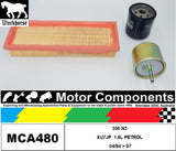 FILTER SERVICE KIT for PEUGEOT 306 N3 XU7JP  1.8L PETROL 04/94 > 97