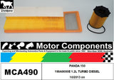 FILTER SERVICE KIT for FIAT  PANDA 150 199A9000  1.2L TURBO DIESEL 10/2013 on