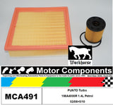 FILTER SERVICE KIT for FIAT  PUNTO Turbo 198A4000 1.4L Petrol 02/08>05/10