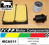 FILTER SERVICE KIT for Honda CIVIC EK15,16 Sdn D16Y5 1.6L Petrol 10/95>00