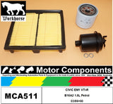 FILTER SERVICE KIT for Honda CIVIC EM1 VTi-R B16A2 1.6L Petrol 3/99>00