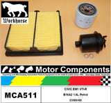 FILTER SERVICE KIT for Honda CIVIC EM1 VTi-R B16A2 1.6L Petrol 3/99>00