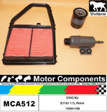 FILTER SERVICE KIT for Honda CIVIC EU D17A1 1.7L Petrol 10/00>1/06