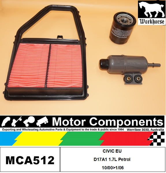 FILTER SERVICE KIT for Honda CIVIC EU D17A1 1.7L Petrol 10/00>1/06