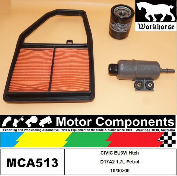 FILTER SERVICE KIT for Honda CIVIC EU3Vi Htch D17A2 1.7L Petrol 10/00>06