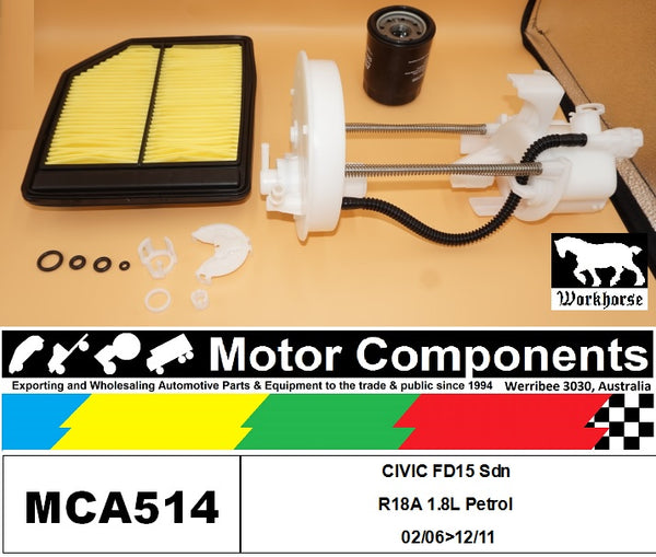 FILTER SERVICE KIT for Honda CIVIC FD15 Sdn R18A 1.8L Petrol 02/06>12/11