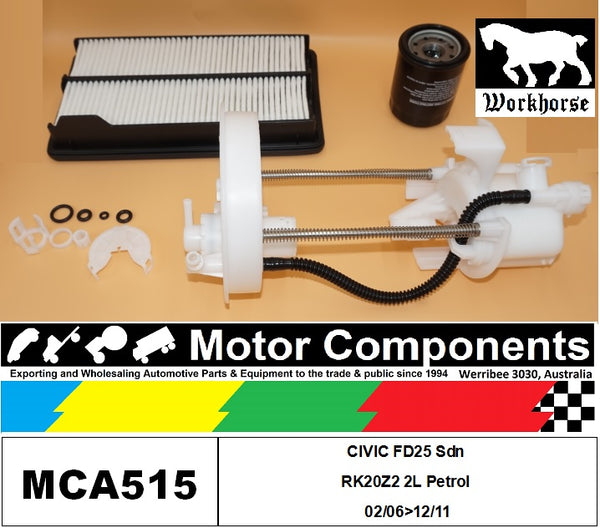 FILTER SERVICE KIT for Honda CIVIC FD25 Sdn K20Z2 2L Petrol 2/06>12/11