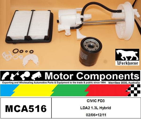 FILTER SERVICE KIT for Honda CIVIC FD3 LDA2 1.3L Hybrid 2/06>12/11