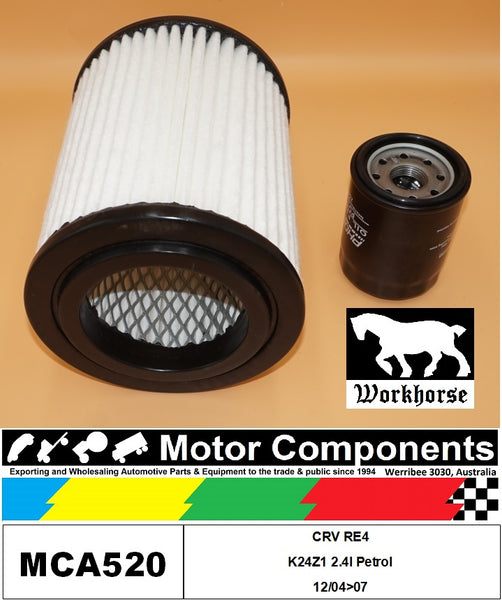 FILTER SERVICE KIT for HondaCRV RE4 K24Z1 2.4l Petrol 12/04>07