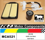 FILTER SERVICE KIT for Honda CRV RE K24Z1 2.4L Petrol 2/07>9/12
