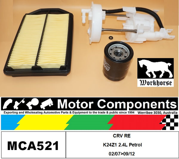 FILTER SERVICE KIT for Honda CRV RE K24Z1 2.4L Petrol 2/07>9/12