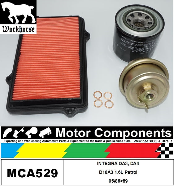 FILTER SERVICE KIT for Honda INTEGRA DA3, DA4 D16A3 1.6L Petrol 05/86>89