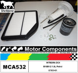 FILTER SERVICE KIT for Honda INTEGRA DC4 B18B1/2 1.8L Petrol 7/93>01