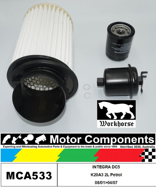 FILTER SERVICE KIT for Honda INTEGRA DC5 K20A3 2L Petrol 08/01>04/07