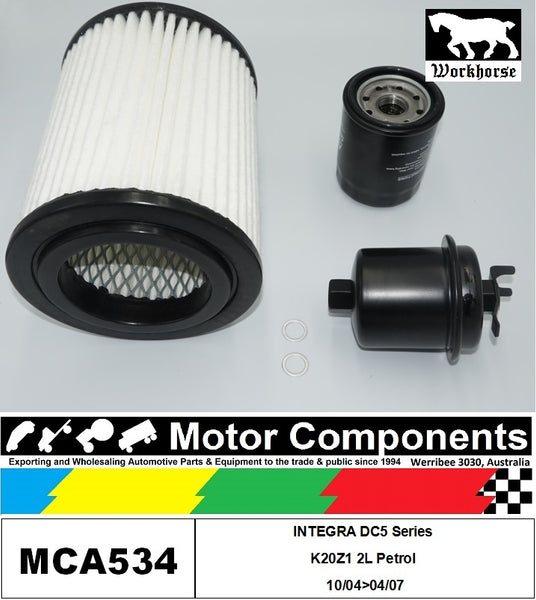 FILTER SERVICE KIT for Honda INTEGRA DC5 Series K20Z1 2L Petrol 10/04>04/07