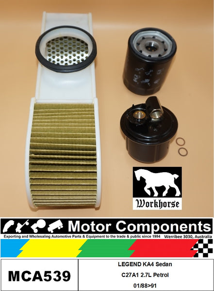 FILTER SERVICE KIT for Honda LEGEND KA4 Sedan C27A1 2.7L Petrol 01/88>91